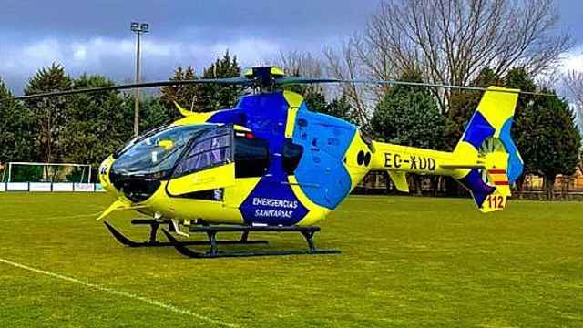 Helicóptero sanitario que tuvo que acudir al rescate