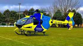 Helicóptero sanitario que tuvo que acudir al rescate