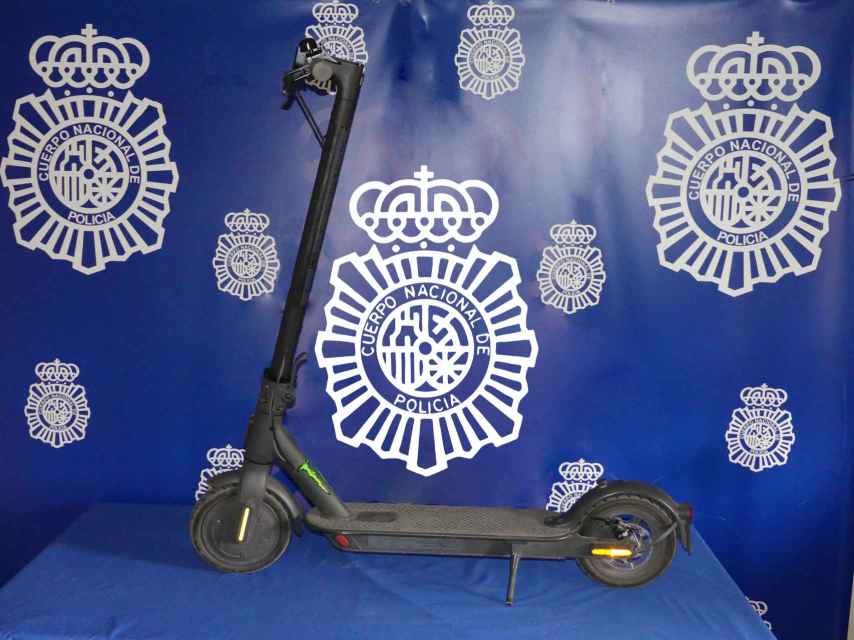 Imagen del patinete robado en Salamanca facilitada por la Policía Nacional.