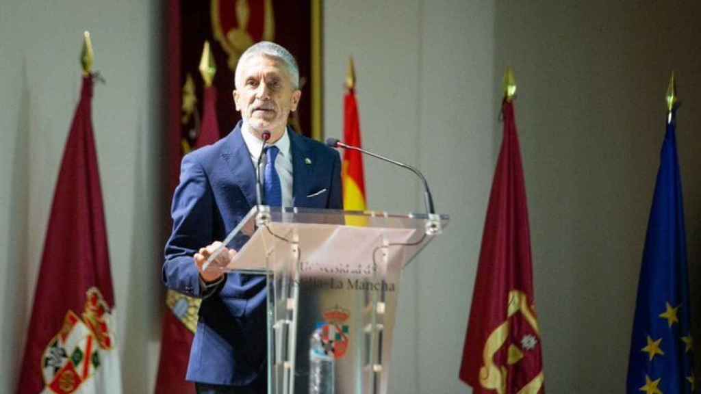 El ministro del Interior, Fernando Grande-Marlaska, este lunes en Cuenca