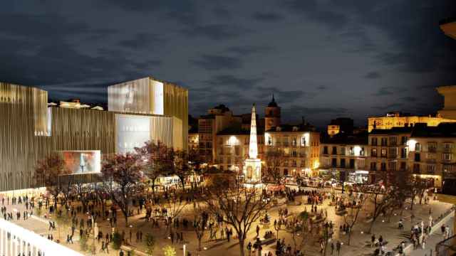 Diseño de José Seguí que ganó el primer concurso convocado por el Ayuntamiento de Málaga para la parcela del Astoria.