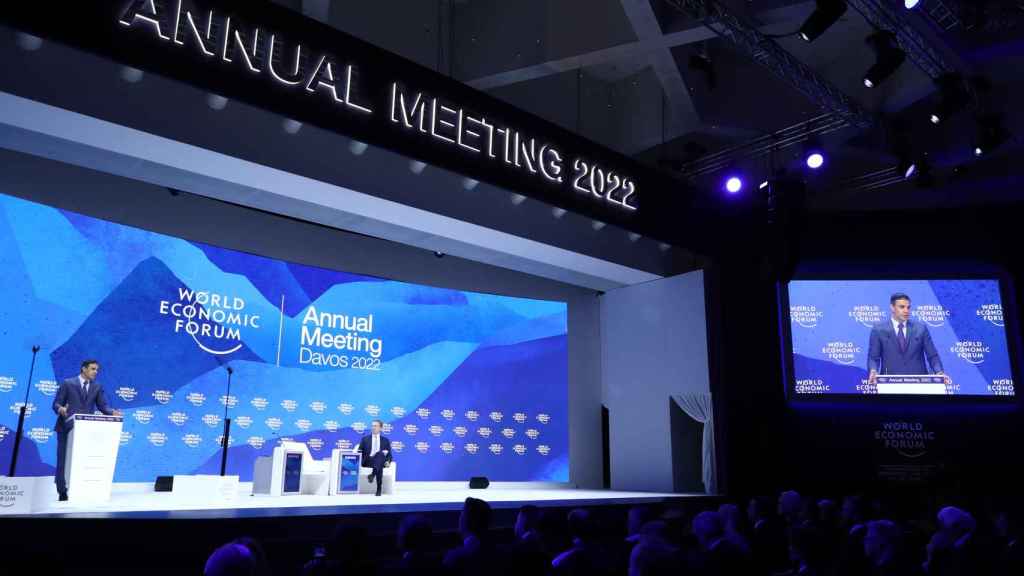 El presidente del Gobierno, Pedro Sánchez, en Davos 2022.