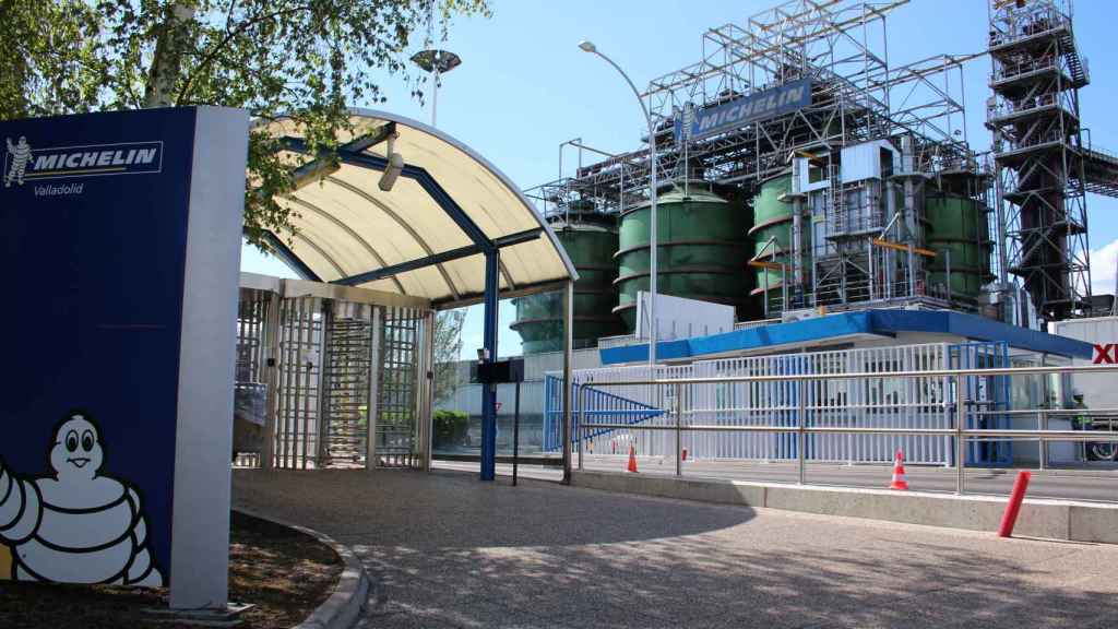 Imagen del área de acceso a la planta de Michelin en Valladolid