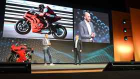 Claudio Domenicali, CEO de Ducati, y Manos Raptopoulos, presidente de SAP en el sur de EMEA, durante el congreso Sapphire celebrado en Madrid.