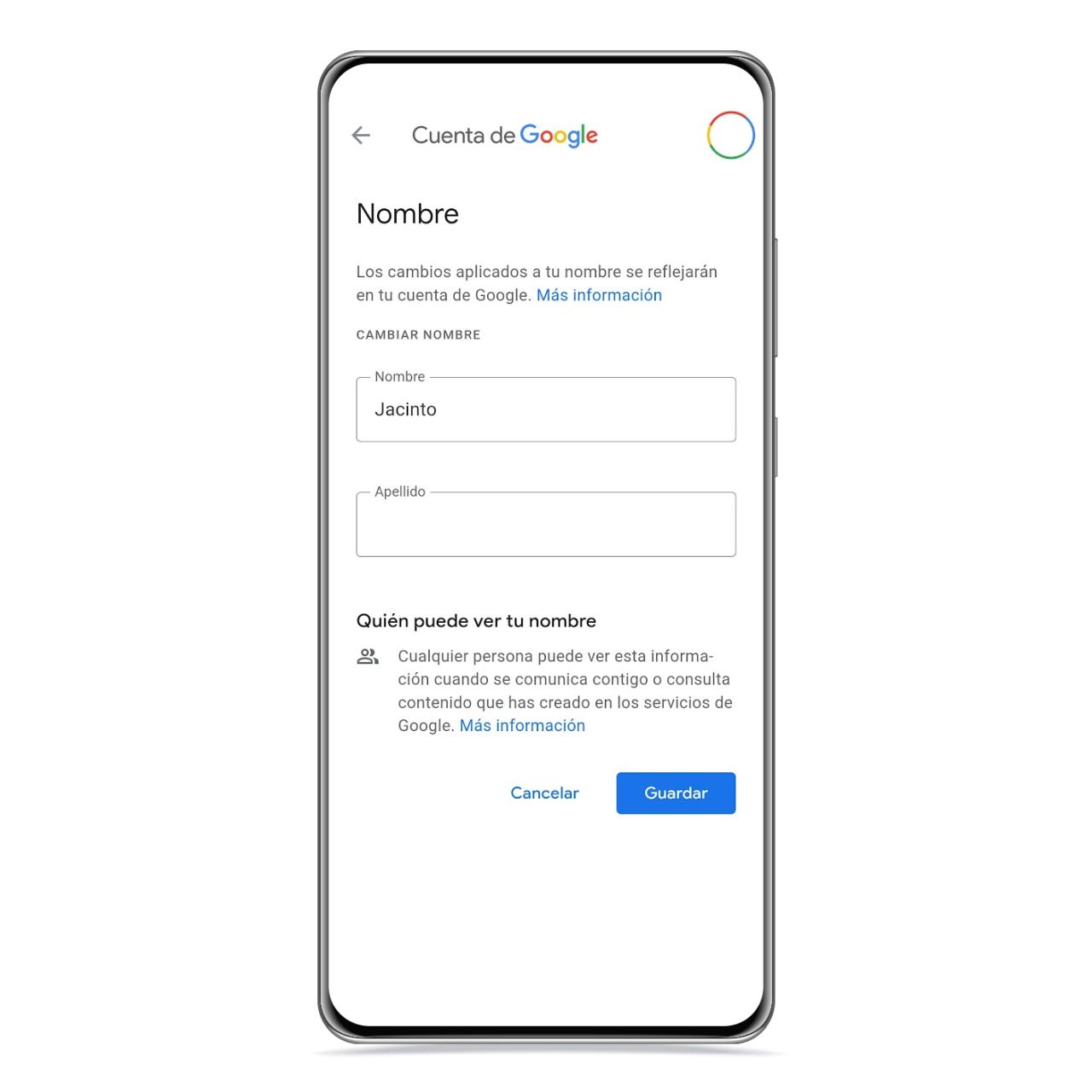 Cómo Cambiar Tu Nombre En Gmail Desde Tu Móvil Android 1540