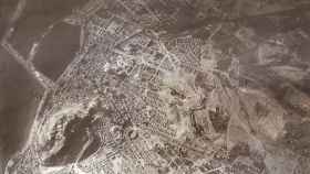 Imagen aérea del bombardeo.