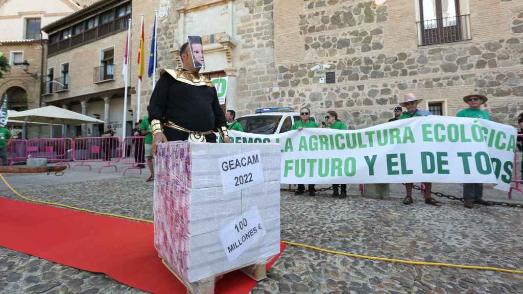 Movilización de los agricultores en Toledo. / Foto: Óscar Huertas.