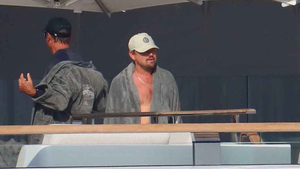 Leonardo DiCaprio aboard the Vava II in Cannes.