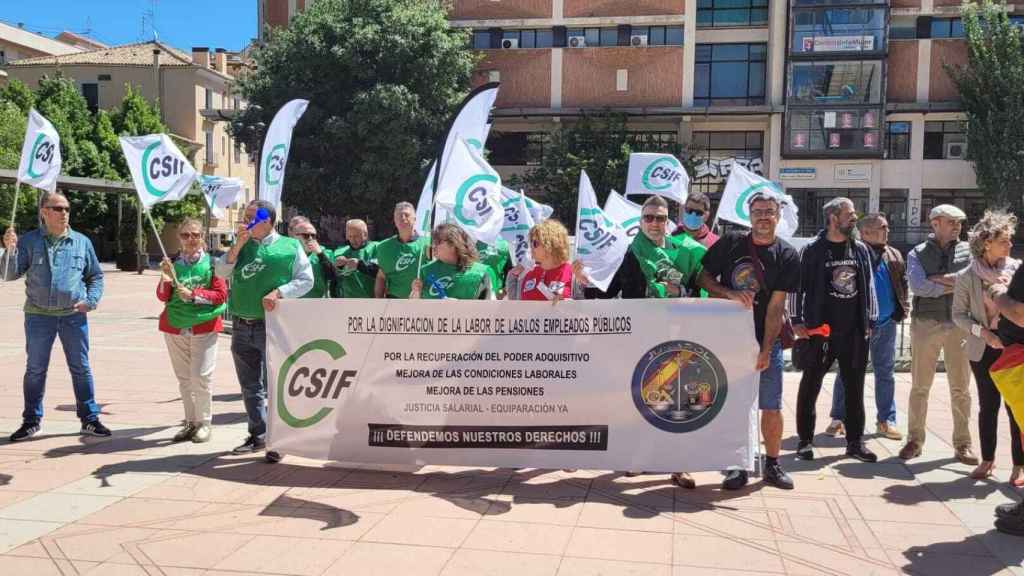 Protestas en Cuenca. Foto: CSIF CLM.