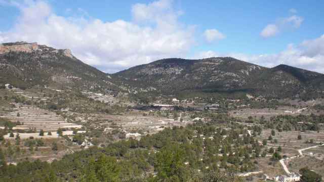 Vistas al valle Xorret del Cati en Alicante.