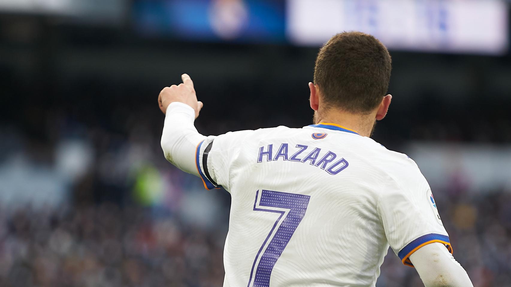 Eden Hazard, en un partido del Real Madrid de la temporada 2021/2022