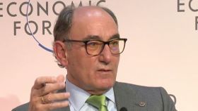 El presidente de Iberdrola, Ignacio Sánchez Galán, en su intervención en Davos
