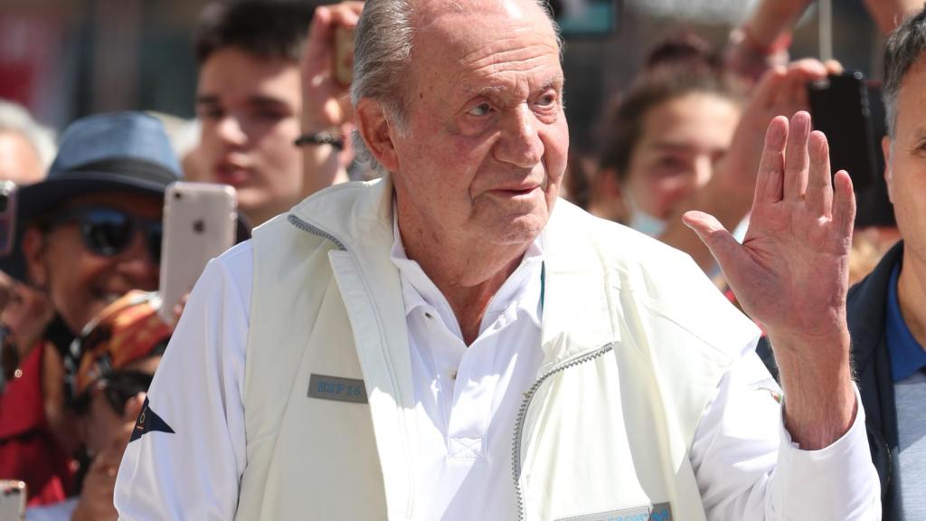 El rey Juan Carlos I en Sanxenxo.