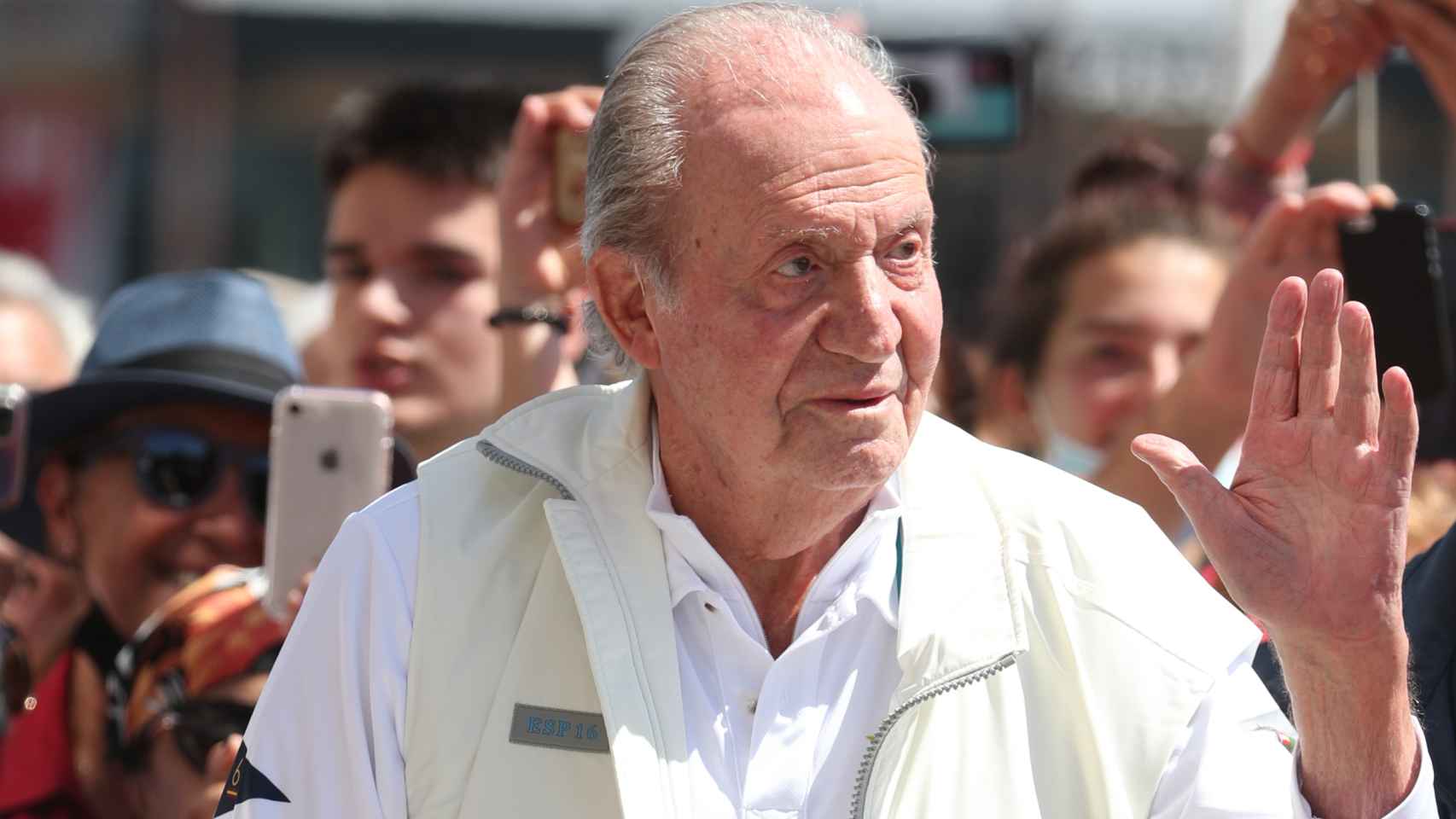 El rey Juan Carlos I en Sanxenxo.
