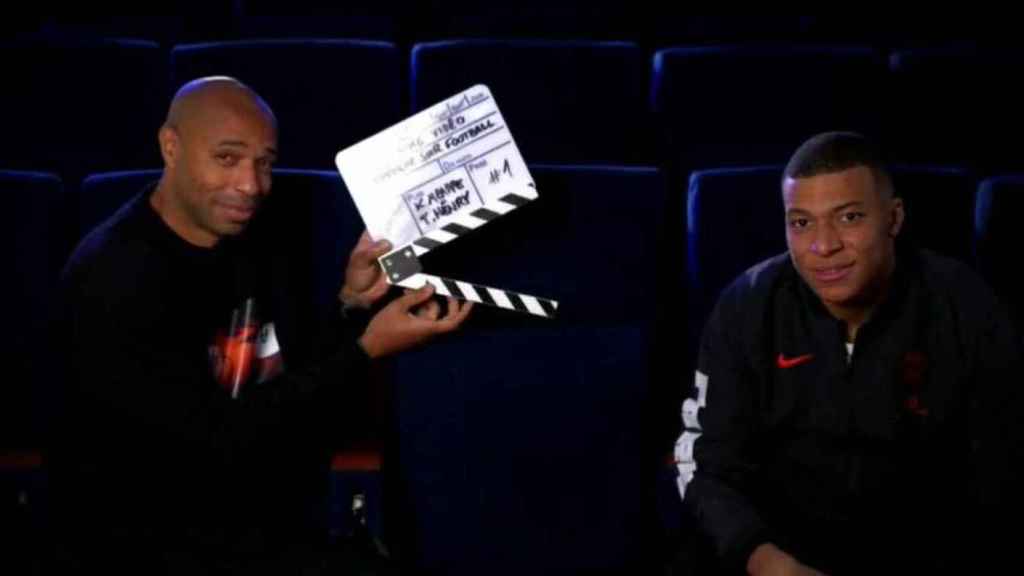 Thierry Henry y Kylian Mbappé