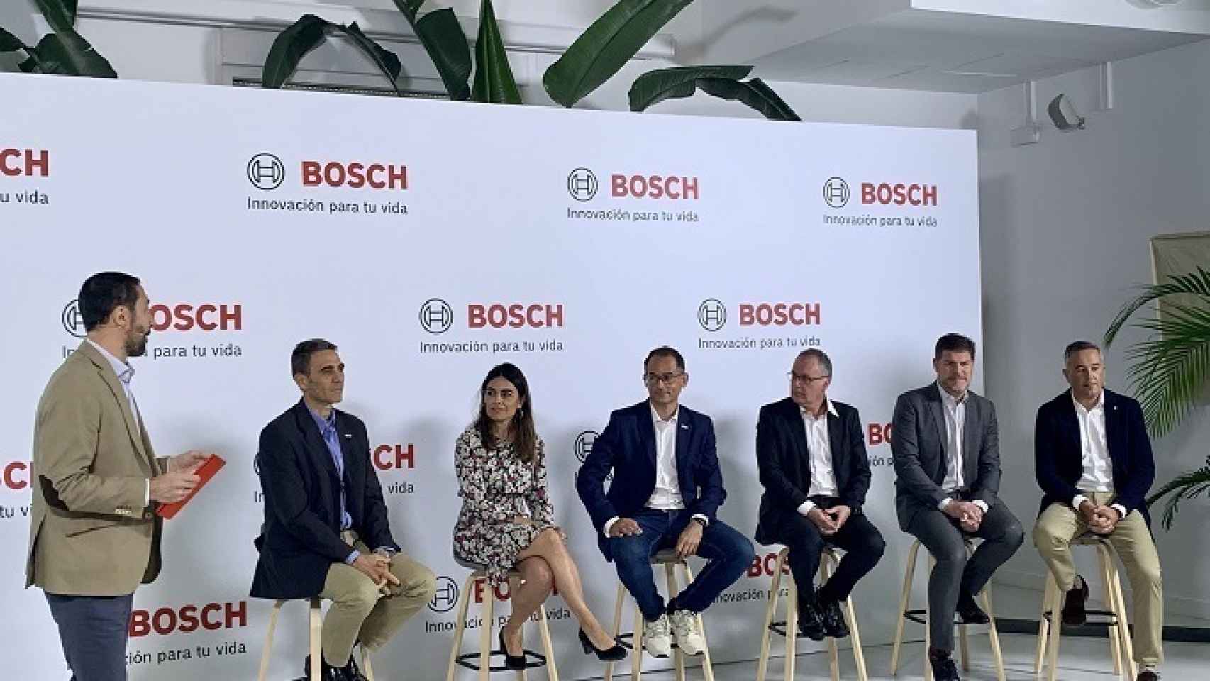 Representantes de Bosch durante la presentación de resultados.