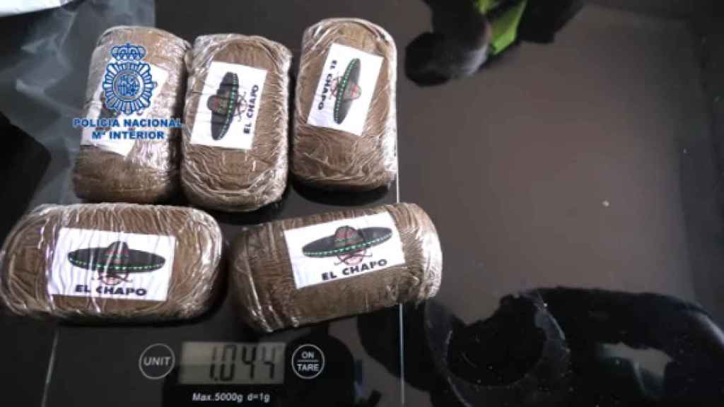Paquetes de cocaína encontrados en la vivienda de Coín.