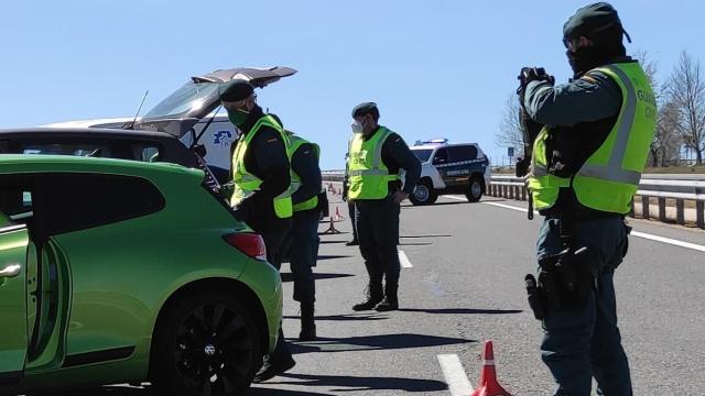 La Guardia Civil de Zamora en un control