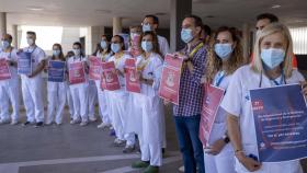 Concentración de los médicos del Servicio de Urgencias y Emergencias de los hospitales de Castilla y León