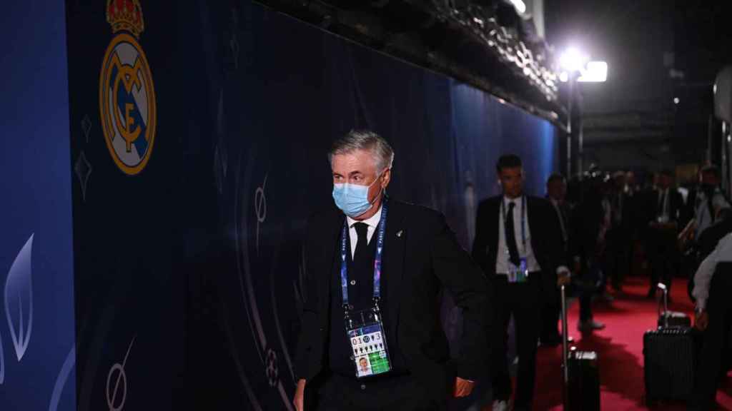 Ancelotti, a su llegada al Stade de France