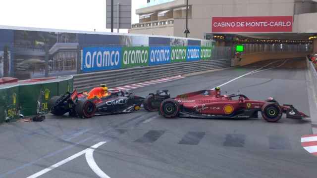 Accidente de Checo Pérez y Carlos Sainz en Mónaco