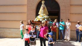 Blanca Fernández en la procesión de Nuestra Señora de Guadalupe de El Torno. Foto: JCCM.