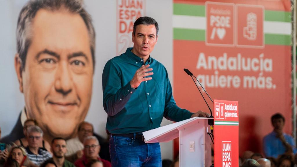 Pedro Sánchez en un acto este sábado en Dos Hermanas (Sevilla)