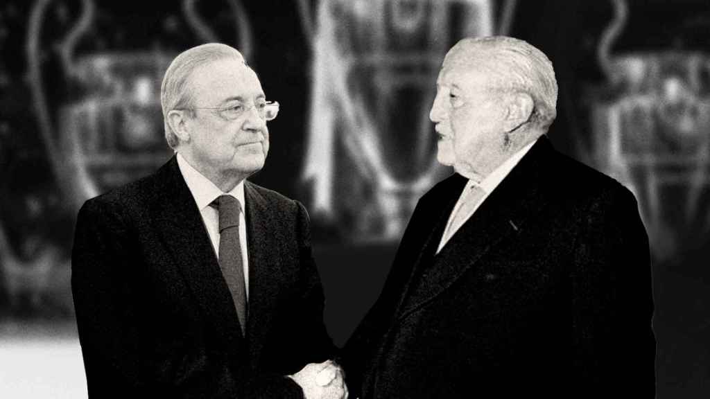 Florentino Pérez y Santiago Bernabéu, los presidentes del Real Madrid