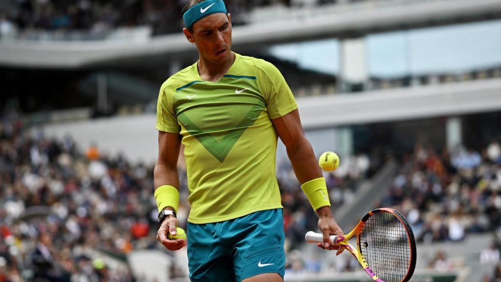 Rafa Nadal, durante el partido ante Felix Auger-Aliassime.