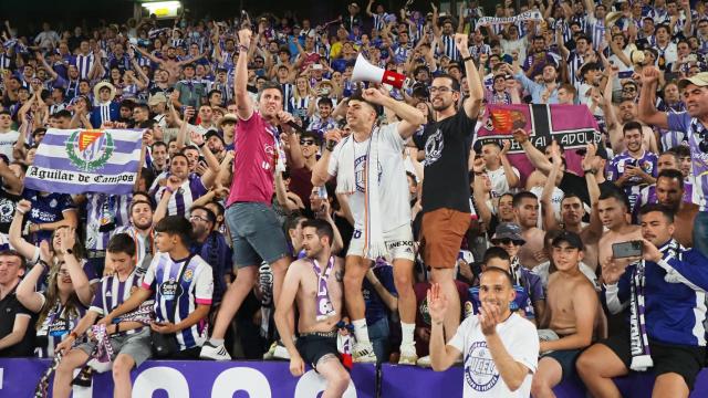 Celebración en el José Zorrilla del ascenso a Primera