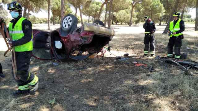 Imagen del accidente. Fotografía: Bomberos Diputación Valladolid