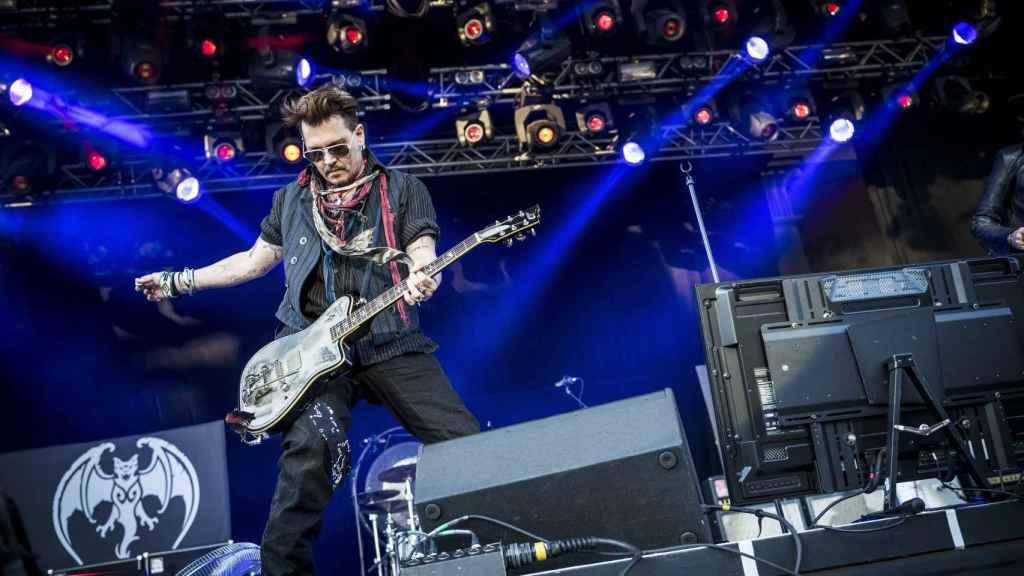 Johnny Depp durante un concierto en el año 2016.