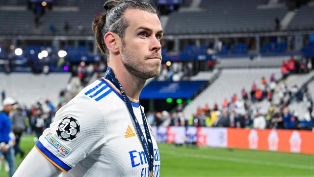 Gareth Bale, con la medalla de campeón de la Champions League 2021/2022