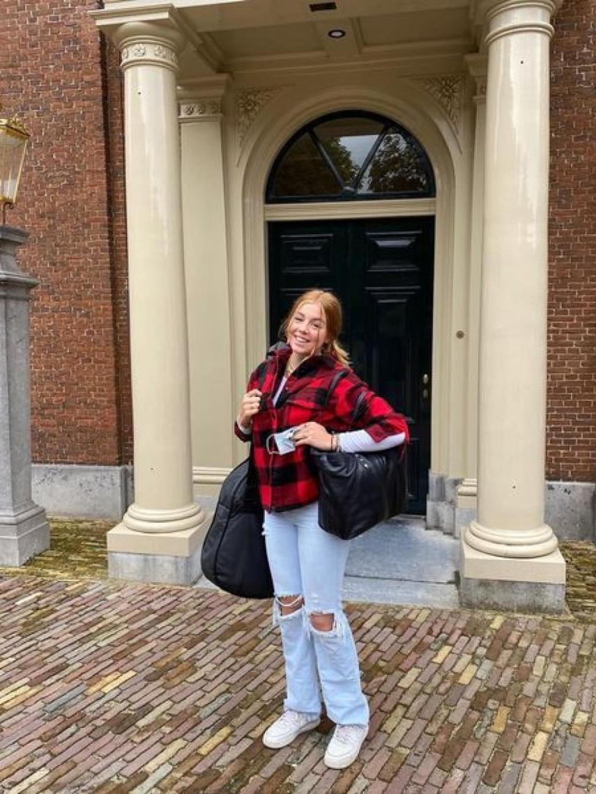 Alexia de Holanda, fotografiada el pasado 30 de agosto antes de su vuelo a Gales.
