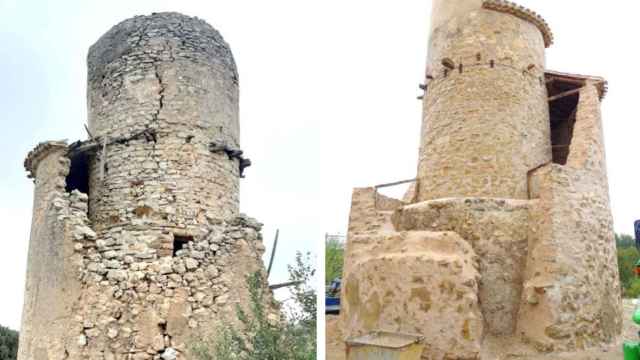 La Atalaya de Nograles, antes y después de las intervenciones