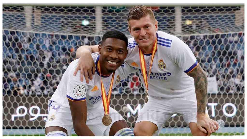 Alaba y Kroos, tras ganar la Supercopa de España con el Real Madrid
