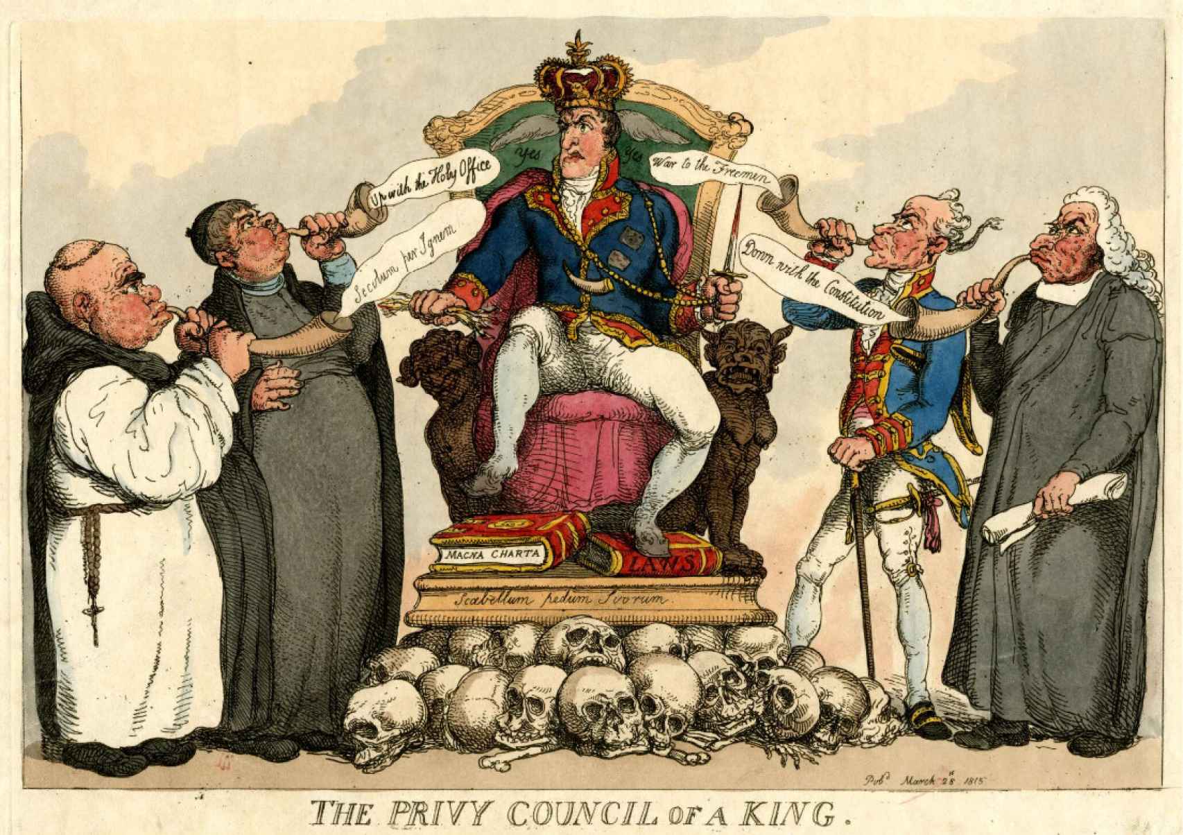 La feroz caricatura inglesa que convirtió al deseado Fernando VII en un rey tirano