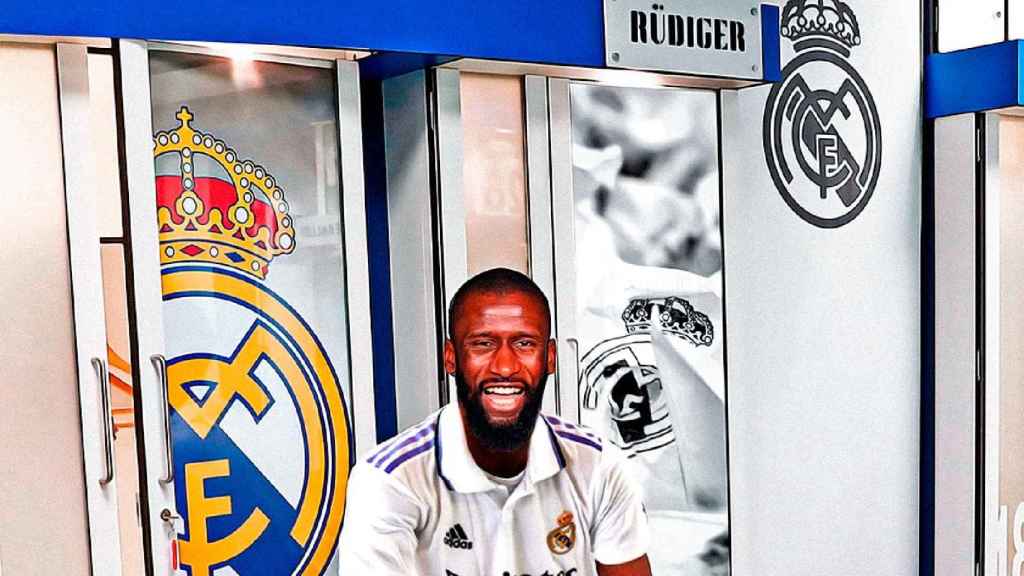 Antonio Rúdiger, en un fotomontaje del Real Madrid.