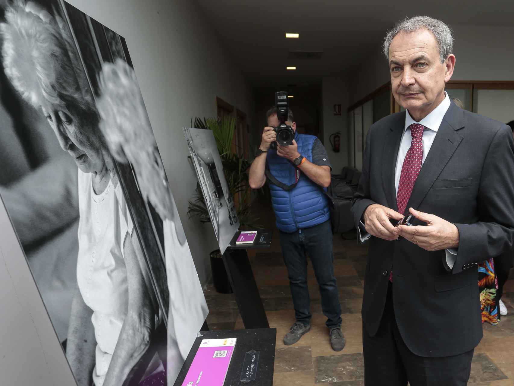 Zapatero en la visita de este viernes a León.
