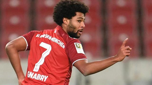 Serge Gnabry, con el Bayern Múnich