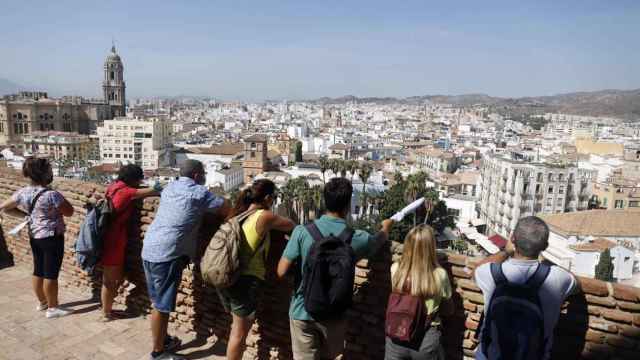 Vistas de Málaga capital desde la Alcazaba.