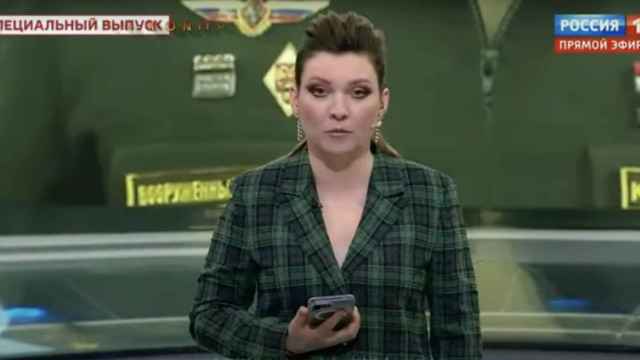 La presentadora rusa Olga Skabeyeva.