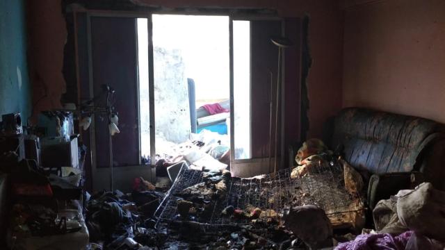 Estado en el que quedó la vivienda tras el incendio