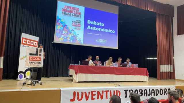 Jóvenes de CCOO Castilla y León en el debate celebrado hoy en Valladolid bajo el título 'Juventud organizada, batalla ganada'