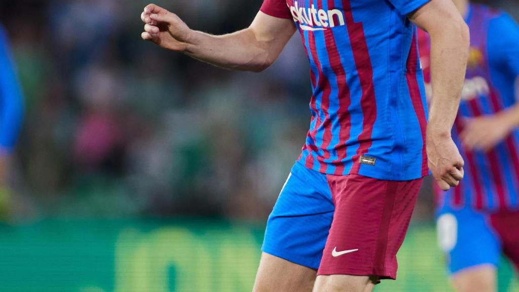 Frenkie de Jong, en un partido del FC Barcelona en la temporada 2021/2022