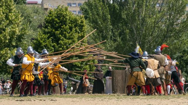 Recreación de  la batalla de los Tercios Españoles en Salamanca