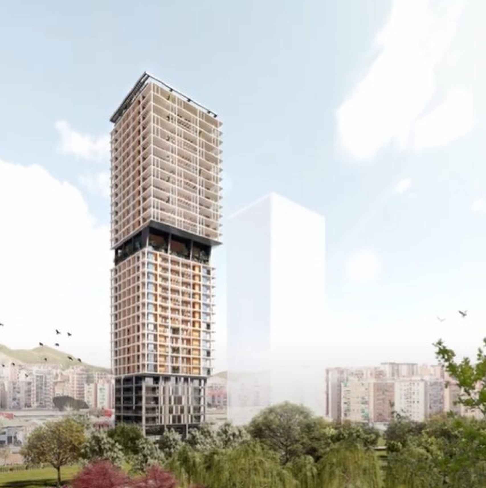 Torre de 32 plantas diseñada por Carlos Lamela.