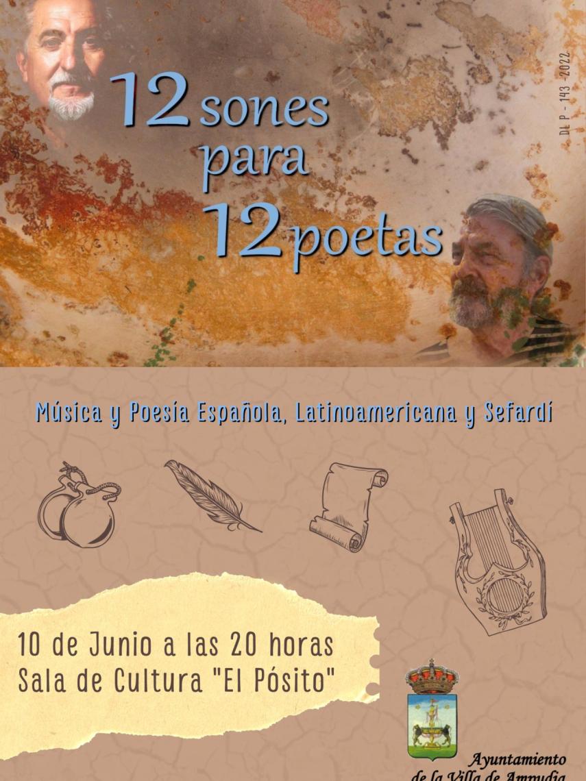 Cartel 12 poetas 12 sones en Ampudia