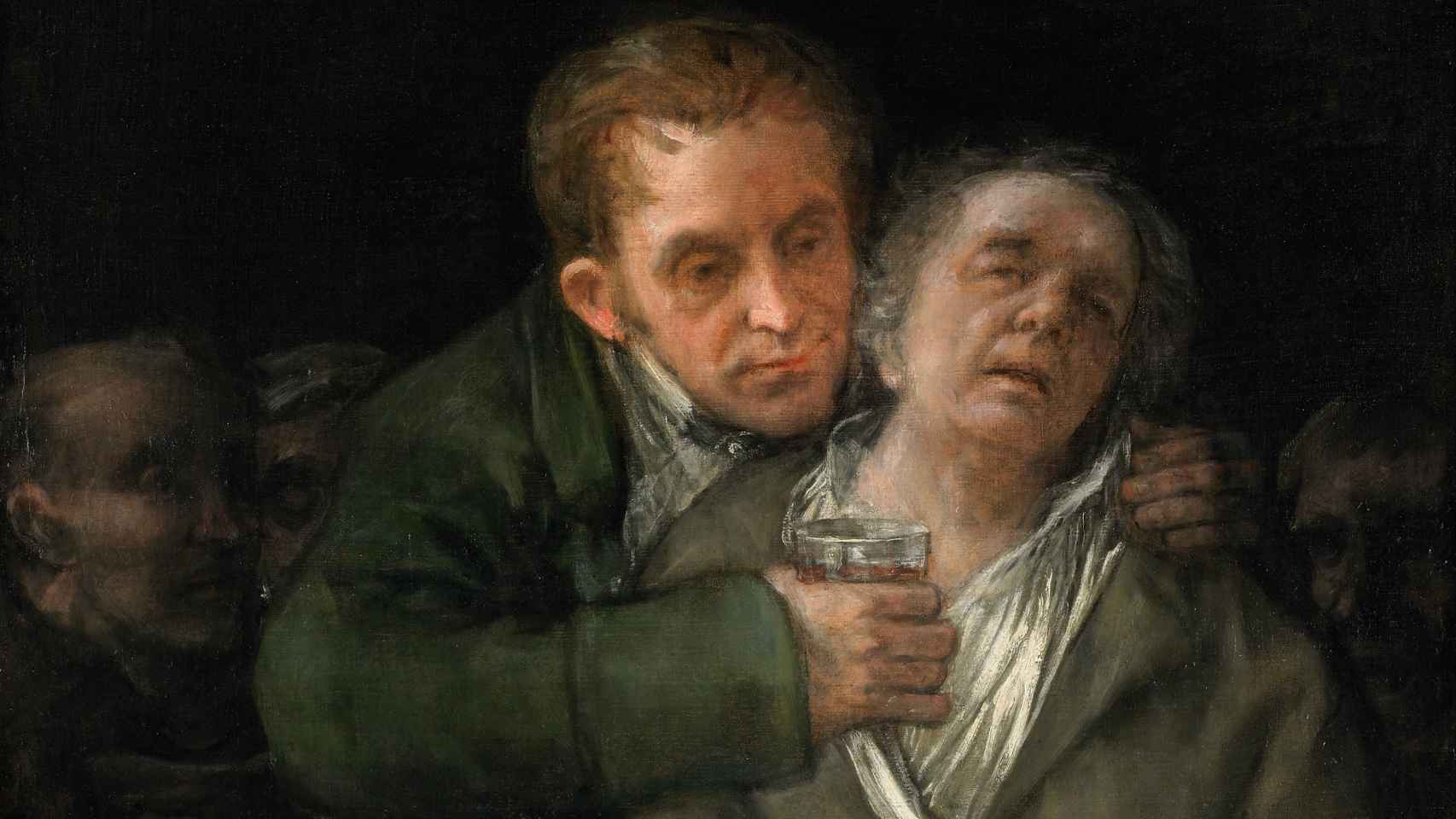 Goya: 'Autorretrato con el doctor Arrieta', 1820 (detalle). Minneapolis Institute of Arts