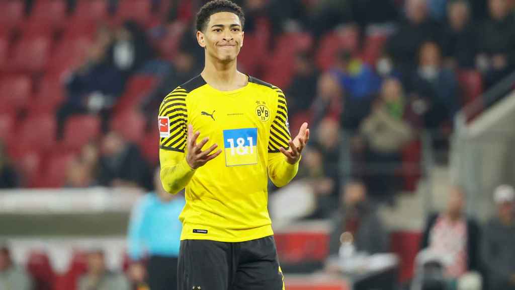 Jude Bellingham, en un partido del Borussia Dortmund de la temporada 2021/2022